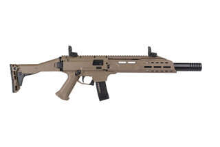 CZ Scorpion Evo S3 9mm carbine features a fake suppressor